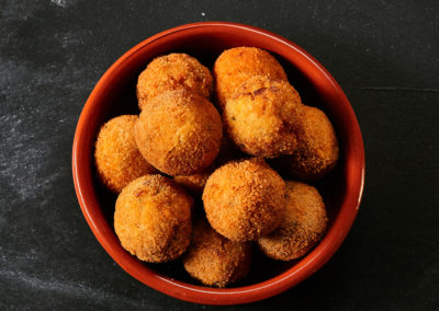 Spaghetti de mer et croquettes de merlu