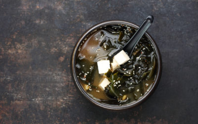 Sopa Vegetal Con Wakame Y Tofu